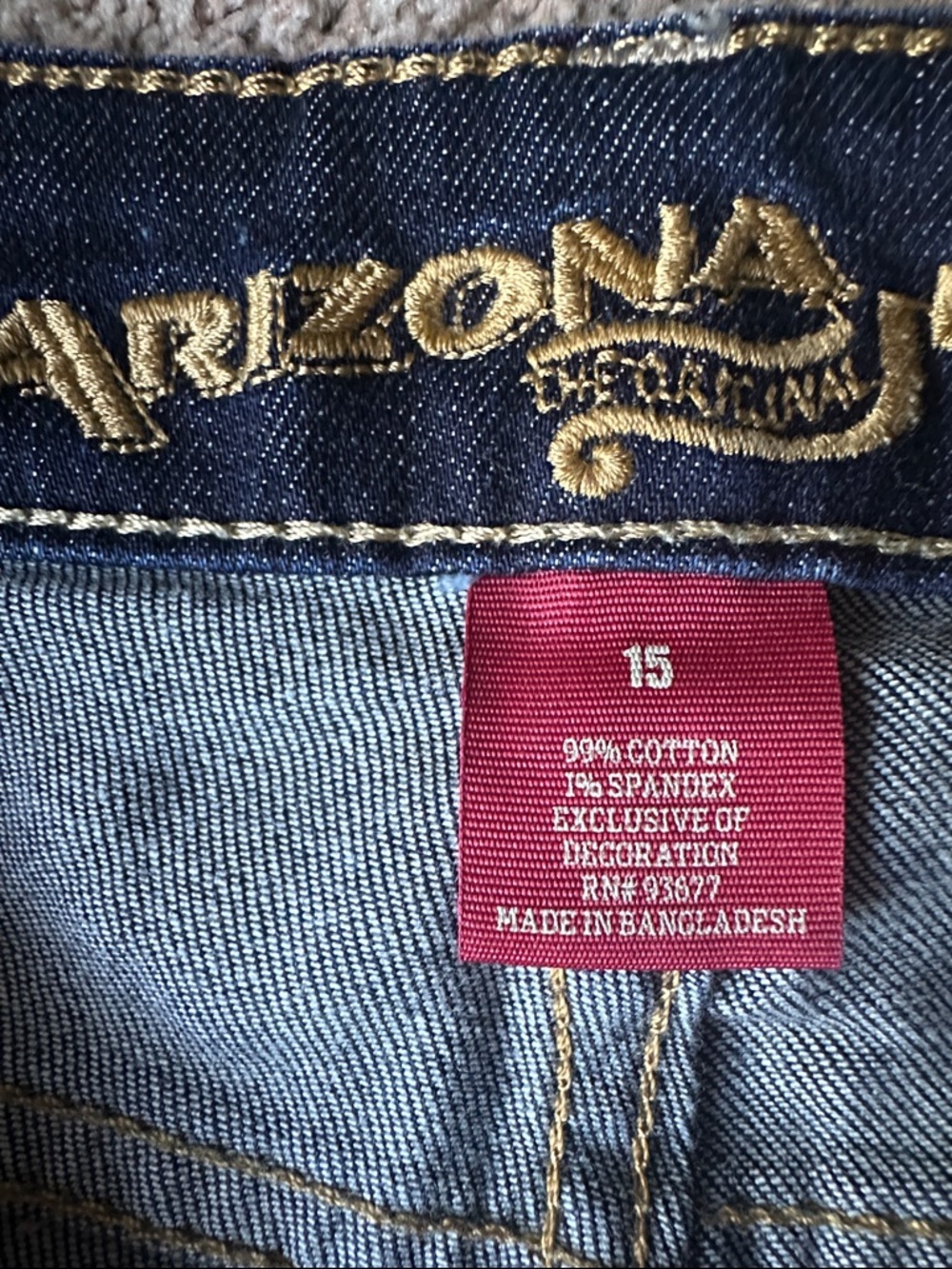Arizona Jean Company Indigo Rolled Cuff Denim Shorts - Picture 3 of 6